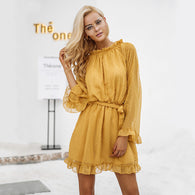 Mini Vestido de manga longa